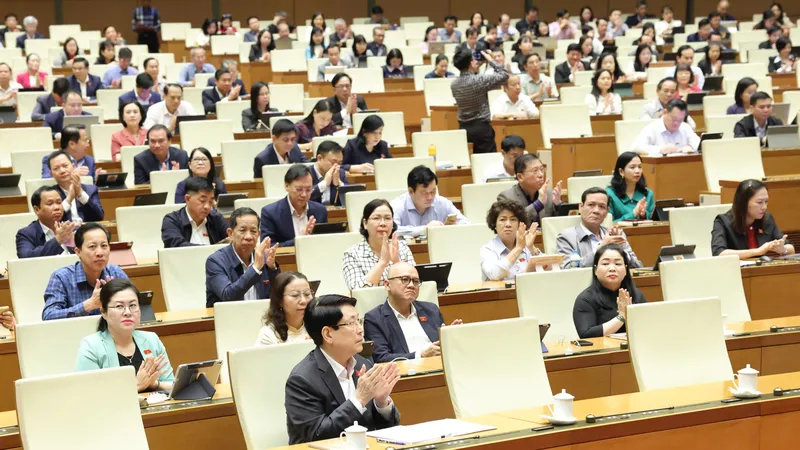 Các đại biểu dự phiên họp sáng 10-12. Ảnh: QUANG PHÚC