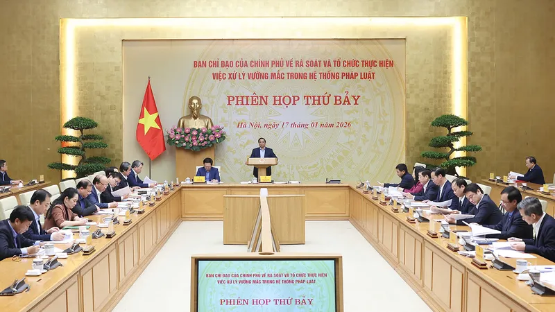 Thủ tướng Phạm Minh Chính chủ trì phiên họp thứ 7 của Ban chỉ đạo rà soát, xử lý vướng mắc trong hệ thống pháp luật