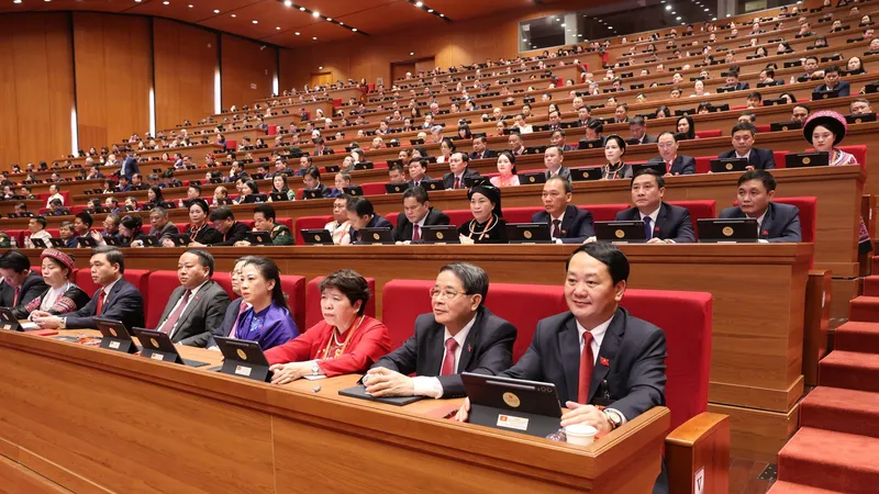 Các đại biểu dự phiên khai mạc đại hội, sáng 20-1. Ảnh: QUANG PHÚC