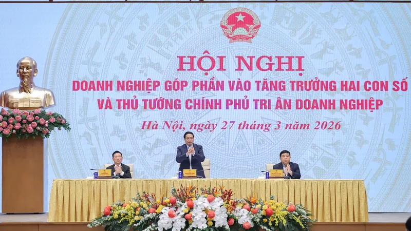  Thủ tướng Phạm Minh Chính chủ trì hội nghị “Doanh nghiệp góp phần vào tăng trưởng 2 con số và Thủ tướng Chính phủ tri ân doanh nghiệp”