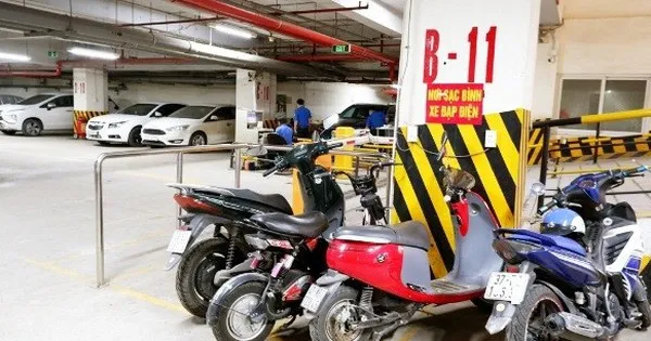 Trạm sạc xe điện tại khu chung cư
