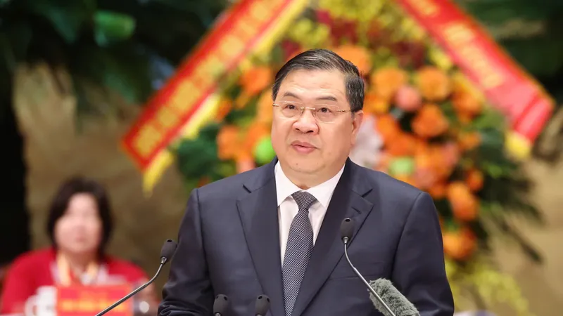 Phó Thủ tướng Thường trực Phạm Gia Túc phát biểu tại đại hội. Ảnh: QUANG PHÚC