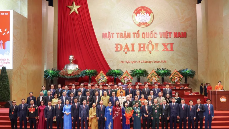 Đoàn Chủ tịch Ủy ban Trung ương MTTQ Việt Nam khóa XI ra mắt. Ảnh: QUANG PHÚC