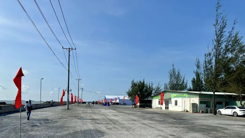 Địa điểm khởi công Khu đô thị lấn biển Cần Giờ. Ảnh: Thanh Hiền