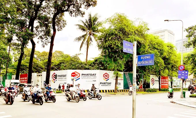 Dự án xây dựng Trung tâm TDTT Phan Đình Phùng. Ảnh: HOÀNG HÙNG