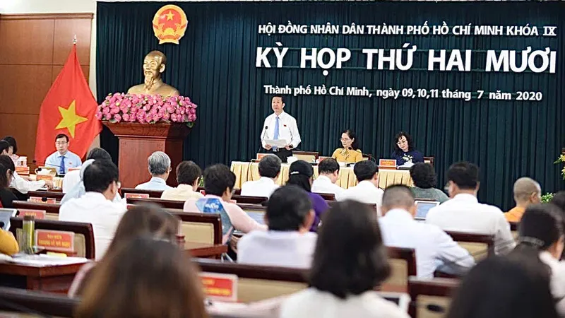 Kỳ họp thứ 20, HĐND TPHCM khóa IX. Ảnh: VIỆT DŨNG