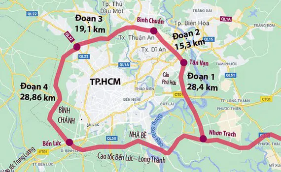 UBND TPHCM đề xuất triển khai dự án đầu tư xây dựng đường Vành đai 3 TPHCM hơn 24.000 tỷ đồng