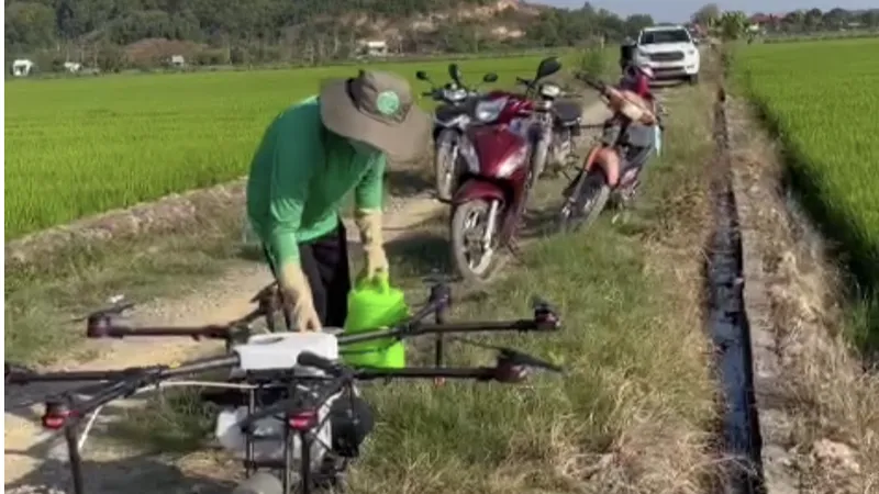 Đồng Nai: Đưa máy bay không người lái vào sản xuất lúa chất lượng cao