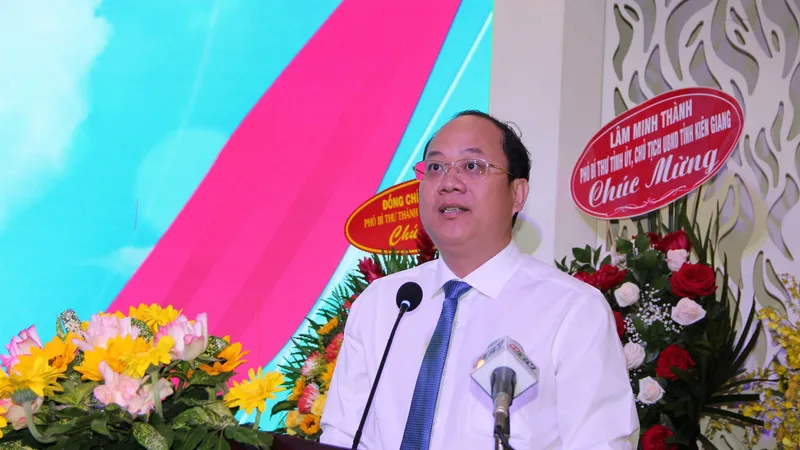Đồng chí Nguyễn Hồ Hải phát biểu tại lễ kỷ niệm