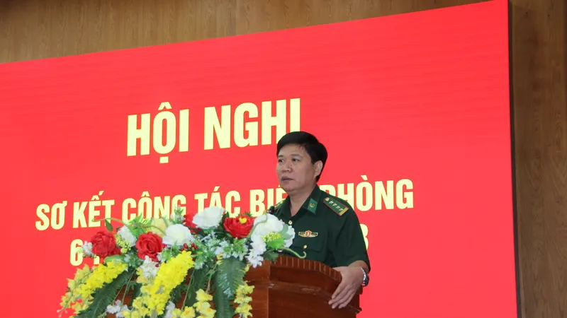 Đại tá Trần Thanh Đức phát biểu chủ trì hội nghị.
