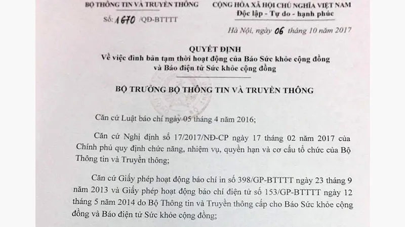 Đình bản Báo Sức khỏe Cộng đồng 3 tháng
