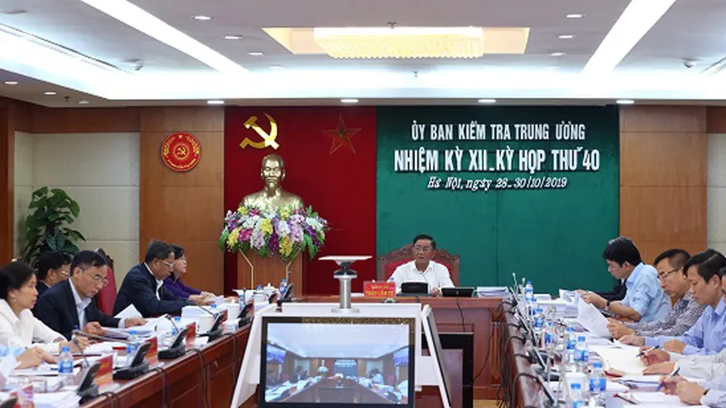 Kỳ họp 40 của Ủy ban Kiểm tra Trung ương diễn ra từ ngày 28 đến 30-10-2019