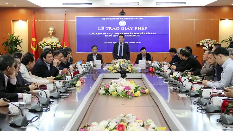Trao giấy phép cho 18 tạp chí chuyển đổi, sắp xếp lại theo quy hoạch báo chí đến 2025