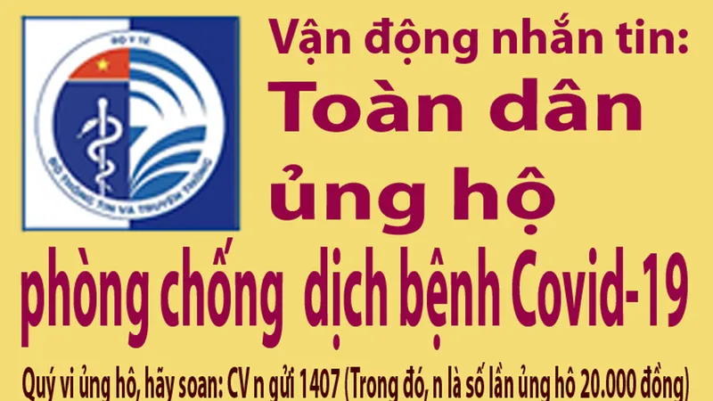 Vận động toàn dân nhắn tin ủng hộ phòng, chống dịch Covid-19