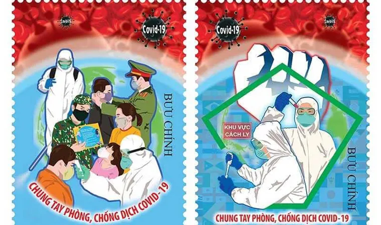 Phát hành bộ tem “Chung tay phòng, chống dịch Covid-19”