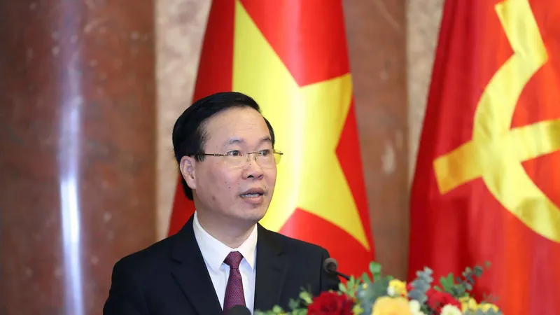 Đồng chí Võ Văn Thưởng, Ủy viên Bộ Chính trị, Thường trực Ban Bí thư. Ảnh: QUANG PHÚC
