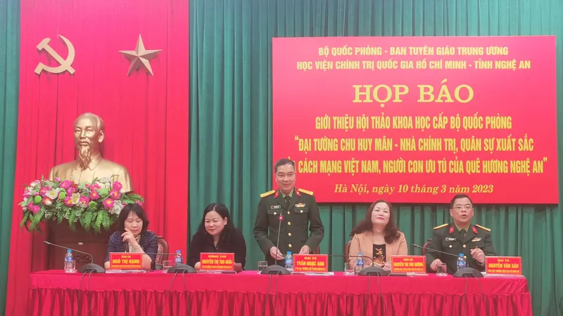 Tổ chức hội thảo khoa học 110 năm ngày sinh Đại tướng Chu Huy Mân