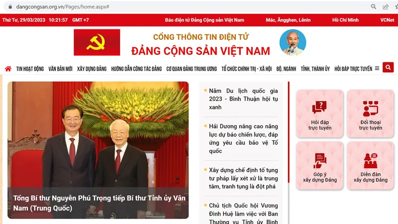 Khai trương Cổng Thông tin điện tử Đảng Cộng sản Việt Nam