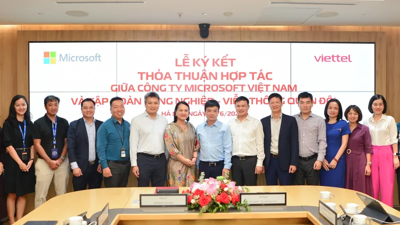 Viettel hợp tác với Microsoft phát triển ứng dụng điện toán đám mây và trí tuệ nhân tạo tại Việt Nam