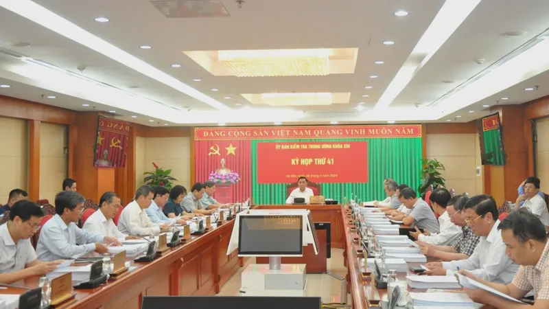 Thông cáo báo chí Kỳ họp thứ 41 của Ủy ban Kiểm tra Trung ương