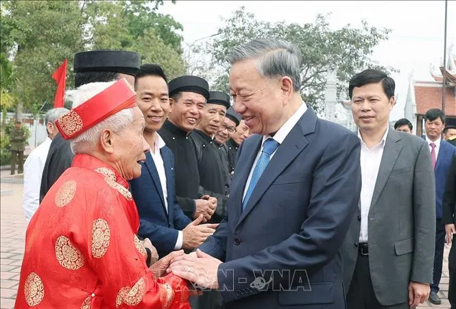 Tổng Bí thư Tô Lâm thăm và chúc tết Đảng bộ, chính quyền, nhân dân tỉnh Hưng Yên