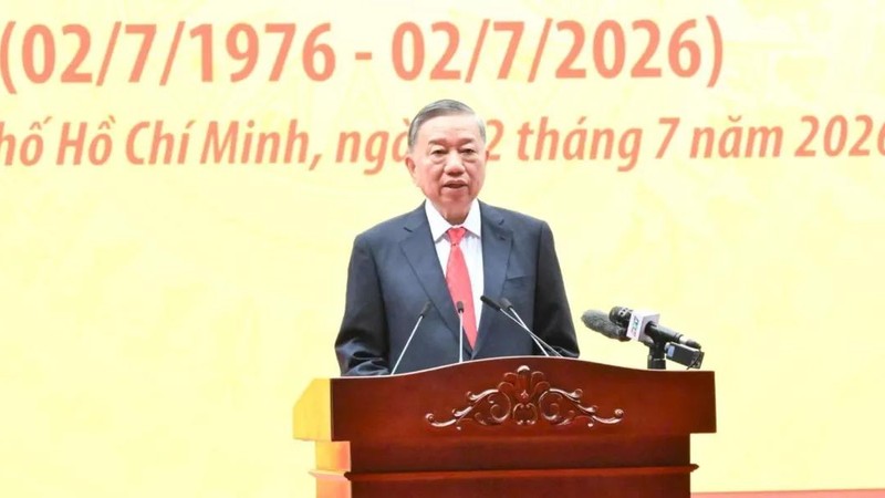 苏林总书记、国家主席发表讲话。