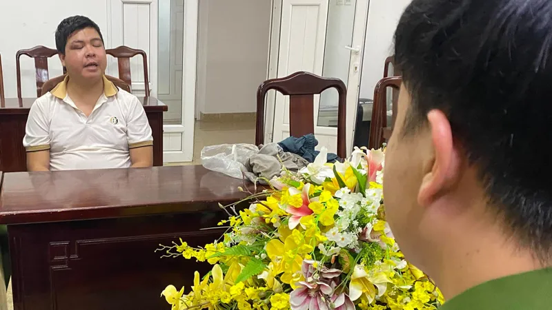 Đối tượng Vinh tại cơ quan Công an tỉnh Thừa Thiên Huế