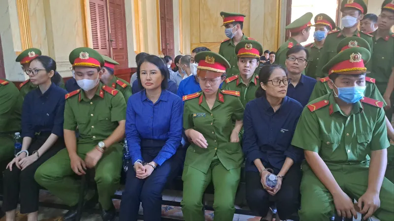 Các bị cáo tại phiên tòa