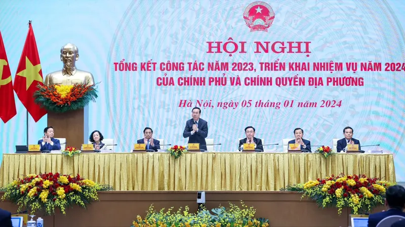 Lãnh đạo Đảng, Nhà nước chủ trì Hội nghị triển khai nhiệm vụ năm 2024 của Chính phủ và chính quyền địa phương