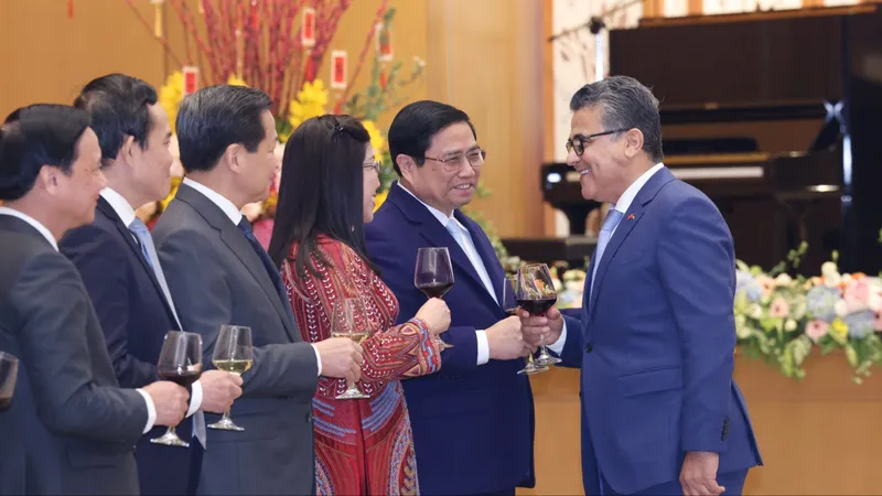 Thủ tướng Phạm Minh Chính và Phu nhân chủ trì gặp mặt, chiêu đãi Đoàn Ngoại giao tại Việt Nam nhân Tết cổ truyền
