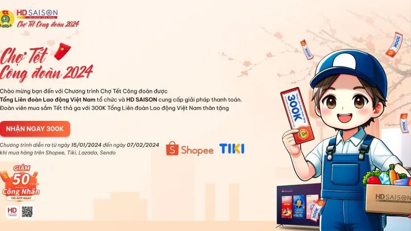 Ấm áp Chợ Tết Công đoàn online 2024