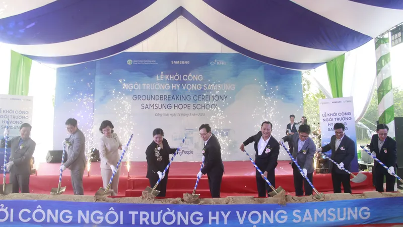 Khởi công xây dựng “Ngôi trường hy vọng Samsung” ở tỉnh Bình Phước 