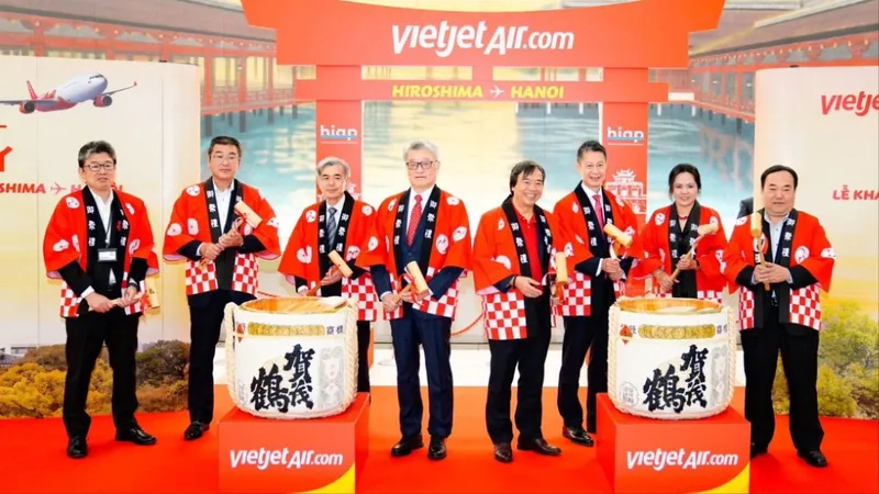 Vietjet vừa khai trương đường bay giữa Hà Nội và Hiroshima