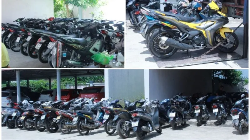 Băng nhóm trộm gần 300 xe mô tô mang ra nước ngoài bán 