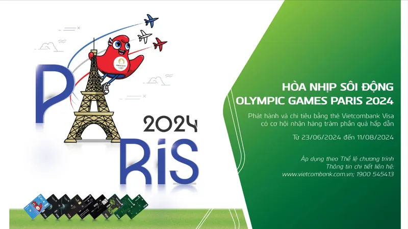 Hòa nhịp Olympic Paris 2024 cùng Vietcombank thông qua chuỗi hoạt động dành cho khách hàng