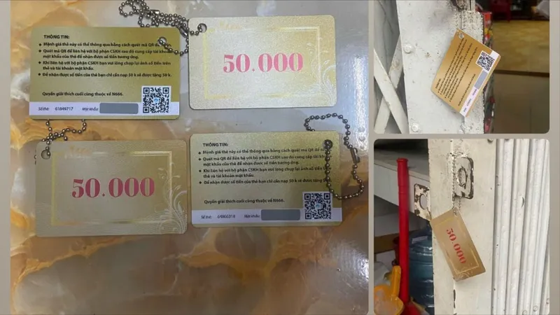 Thẻ "lạ" chứa mã QR trên xe, cửa nhà