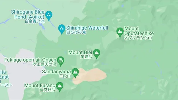 Ảnh Google map vị trí núi Biei
