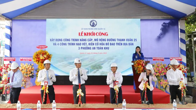 Quận 12 nâng cấp mở rộng, kiên cố hóa loạt tuyến đường, bờ kè