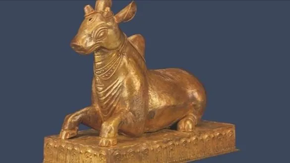 Hiện vật trưng bày trong triển lãm "Báu vật Champa- Dấu ấn thời gian"