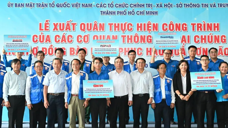 Các cơ quan báo đài tại TPHCM xuất quân hỗ trợ đồng bào khắc phục hậu quả bão số 3