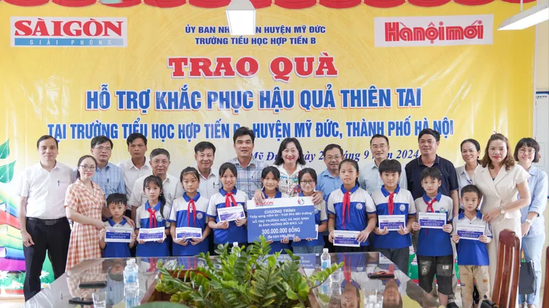 Nghĩa tình của Báo Sài Gòn Giải Phóng với vùng “rốn lũ” Hà Nội