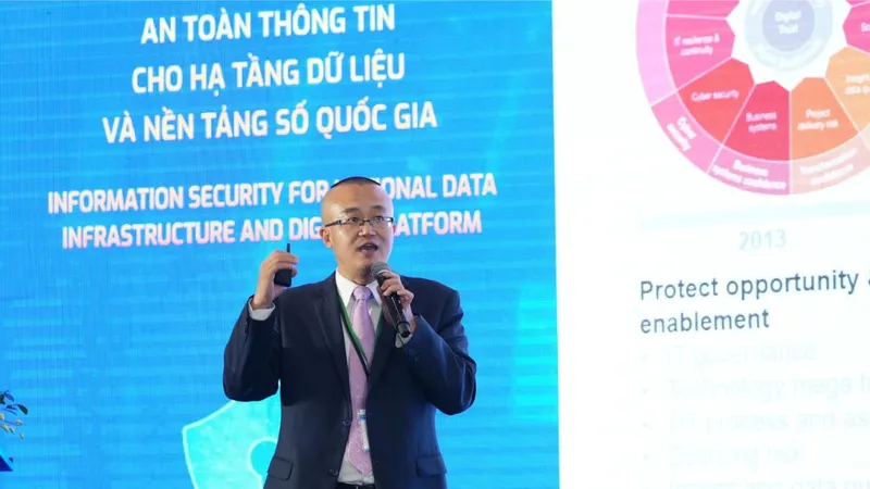 Ông Li Hai, Giám đốc An ninh Bảo mật, Quan hệ Chính phủ và Truyền thông của Huawei tại sự kiện Vietnam Cyber Security Day 2024