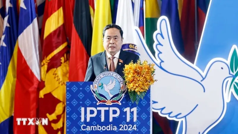 Chủ tịch Quốc hội Trần Thanh Mẫn dự và phát biểu tại Phiên họp toàn thể lần thứ 11 của IPTP