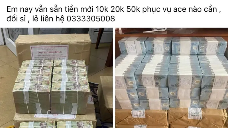 Một tài khoản mạng đăng tải thông tin đổi tiền mới 