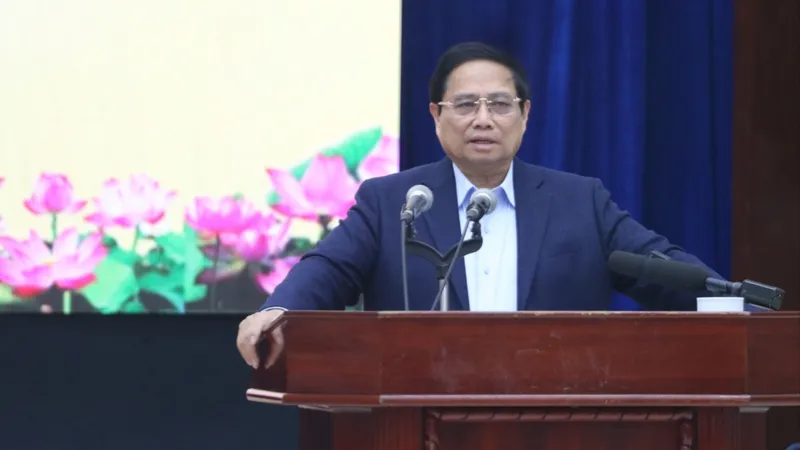Thủ tướng Phạm Minh Chính tại buổi làm việc