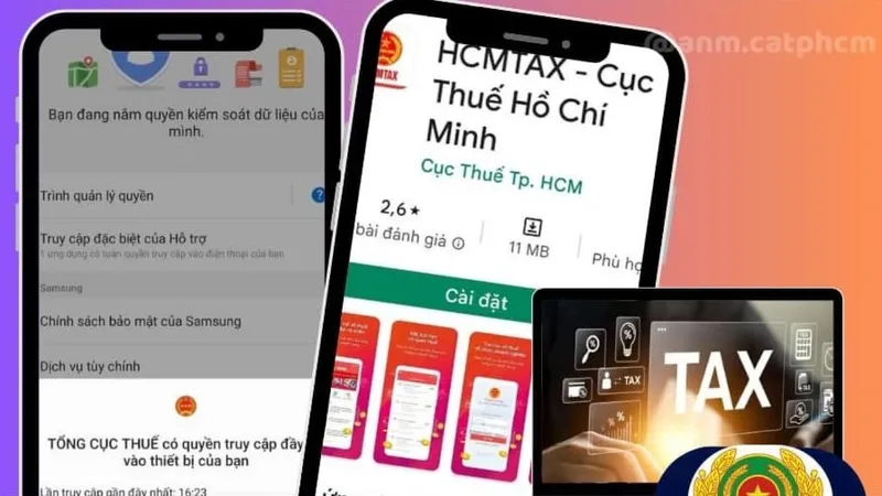 Công an cảnh báo việc đối tượng mạo danh công chức thuế dụ người dân cài App của để lừa đảo. Ảnh: CA