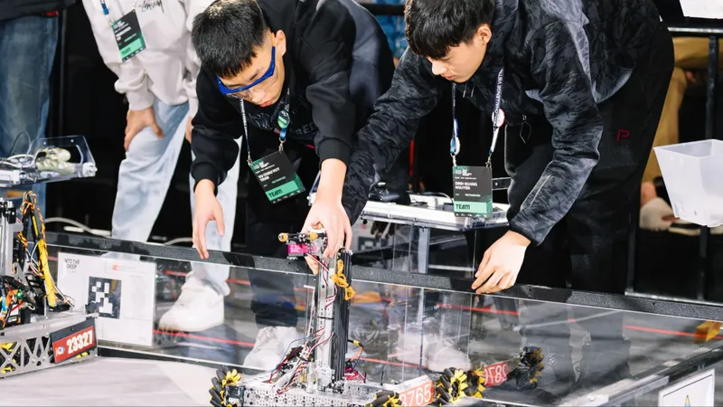 Các đội cùng tranh tài lập trình robot