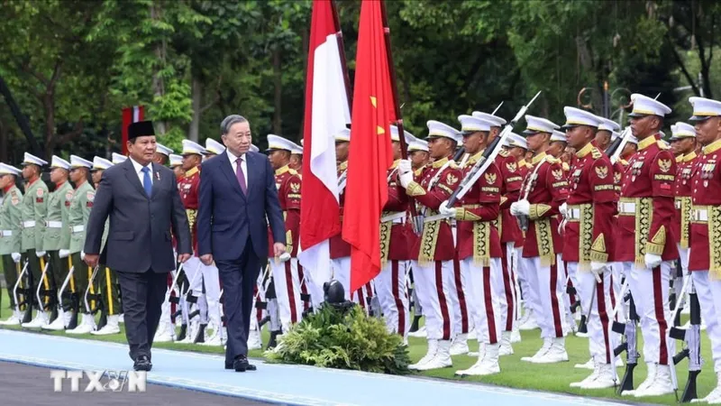 Lễ đón Tổng Bí thư Tô Lâm và Phu nhân thăm cấp Nhà nước Cộng hòa Indonesia