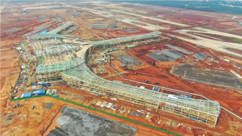 Công trường dự án Sân bay Long Thành ngày 3-1-2025. Ảnh: HOÀNG HÙNG