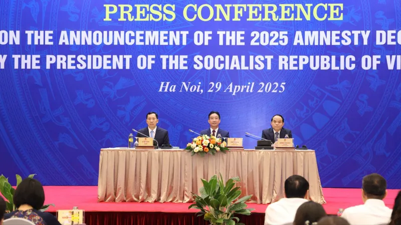Họp báo công bố quyết định về đặc xá năm 2025 của Chủ tịch nước chiều 29-4.